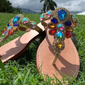 Sandalias de pedrería personalizada